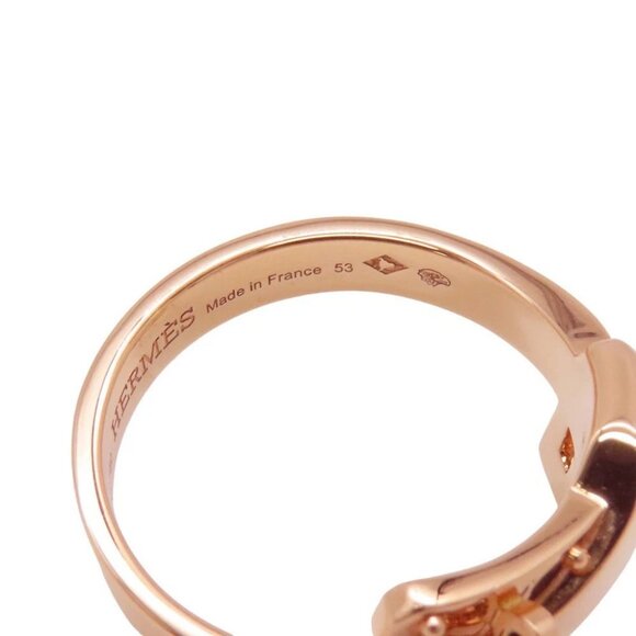 HERMES Gavroche Ring Size 53/#13 18K Pink Gold - Picture 5 of 7